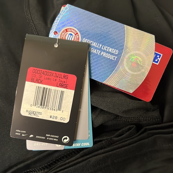 Nike Dri-Fit Performance IOWA HAWKEYES LEGEND LOGO Tee Shirt men’s size S or L - Picture 5 of 8